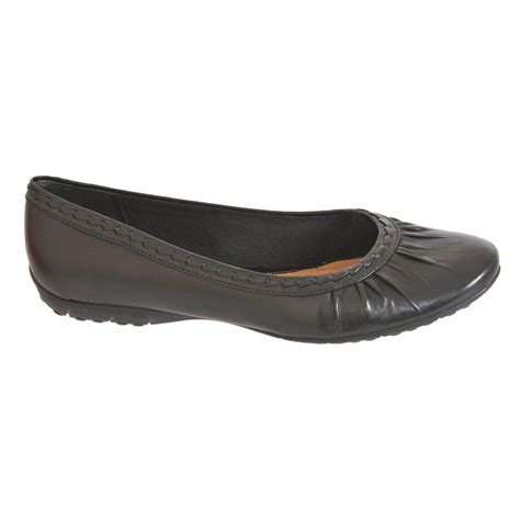 Clarks Arizona Sands Ladies Flat Black Smart Shoes Women From