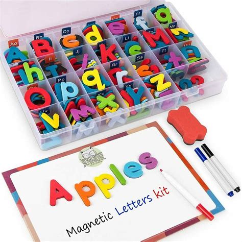 Kids Magnetic Alphabet Letters 234 With Doubleside Magnet Board