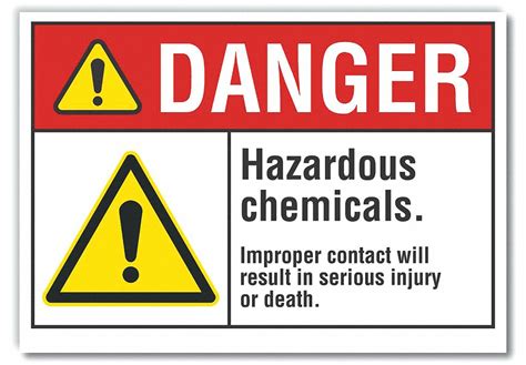 Lyle Hazardous Chemicals Danger Label Sign Format Ansiosha Format