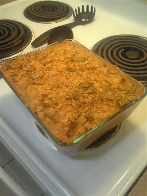 Repeat once more, ending with a layer of chicken mixture. Mexican Doritos casserole | Recipe | Dorito casserole ...