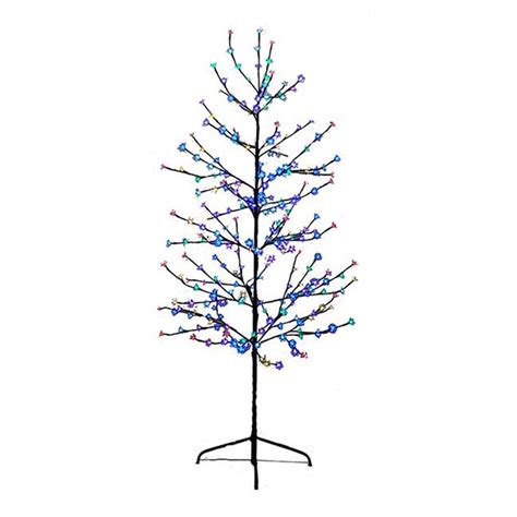 northlight 6 ft pre lit twig slim artificial christmas tree with 280 constant multicolor led