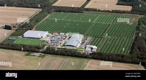 Aerial View Of The Aon Training Complex Manchester United Carrington Training Facility