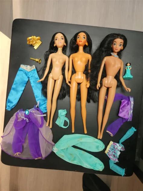 Disney Aladdin Princess Jasmine Doll Lot Of Vintage Modern Mattel W