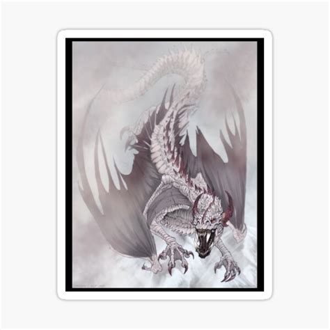 White Dragon Frostbite Sticker For Sale By Drakhenliche Redbubble