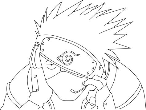 Anbu Kakashi Coloring Pages Sketch Coloring Page