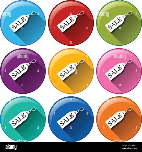 Rounded Icons With Sale Tags Stock Vector Image And Art Alamy