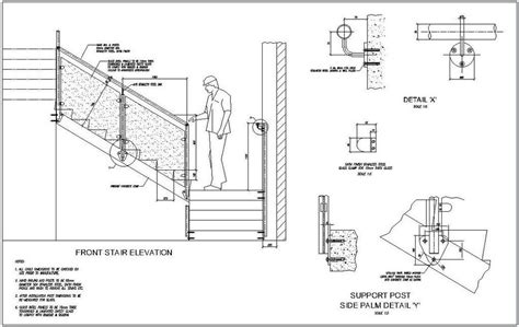 Image Result For Railing Construction Drawing Glass Railing Stairs