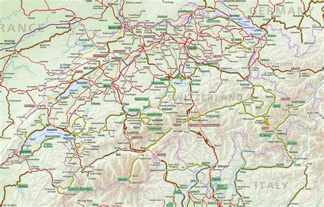 Swiss Train Routes Map
