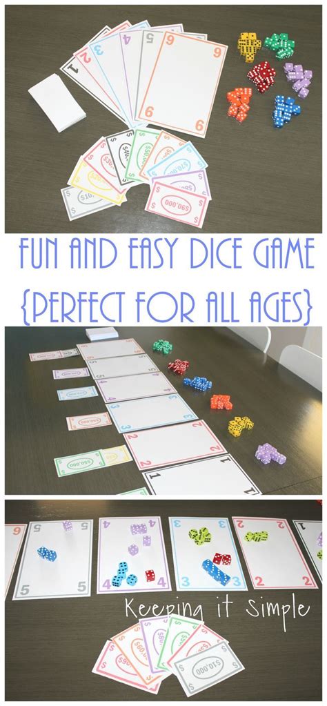 Fun and Easy Dice Game with Printable • Keeping it Simple | Diy dice