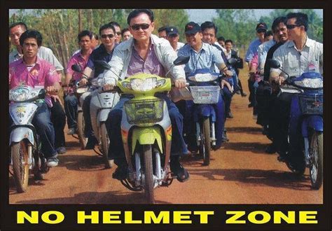 No Helmet Zone Stickers Pm Thaksin Gt Rider Motorcycle Forums