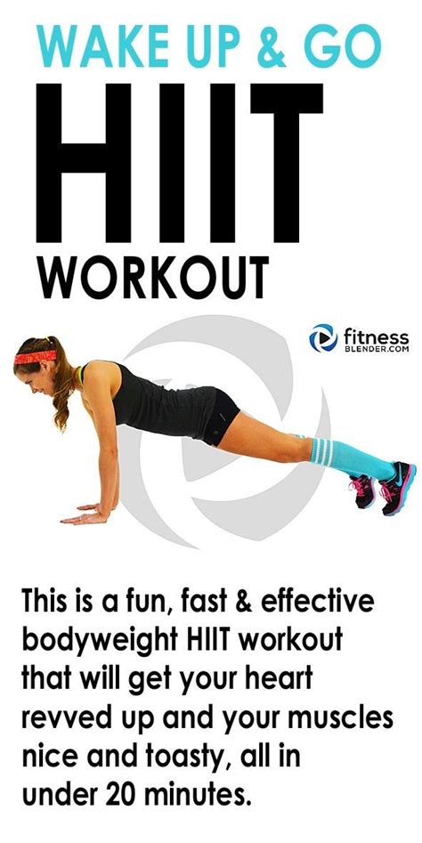 16 Minute Wake Up And Go Hiit Workout At Home Total Body No Equipment