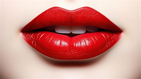 Premium Ai Image Sexy Lips Red Lips Beauty Makeup Details