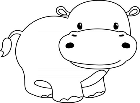 Hippo Coloring Vector Art Icons And Graphics For Free Download
