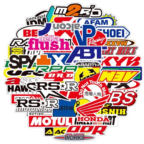 Buy 100pcs Racing Stickers Dirtbike Automotive Sticker Pack Car Brand