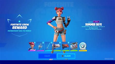 How To Get Summer Skye Skin Crew Pack Free In Fortnite New August