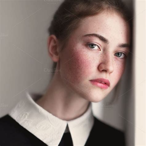 Portrait Of A Girl With Freckles Freckles Girl Freckles Face