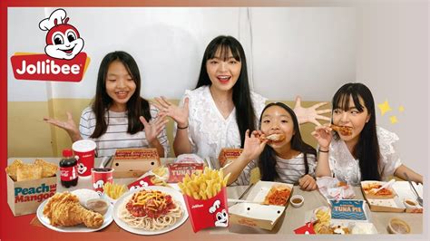 Jollibee Mukbang By Crazy Korean Sisters 🤣 Youtube