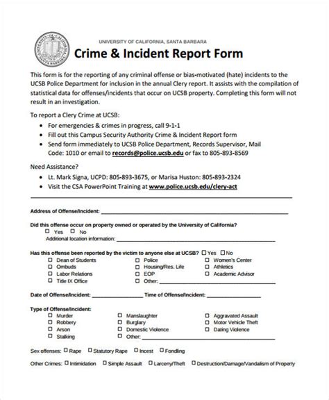 Free 42 Incident Report Forms In Pdf Ms Word Excel