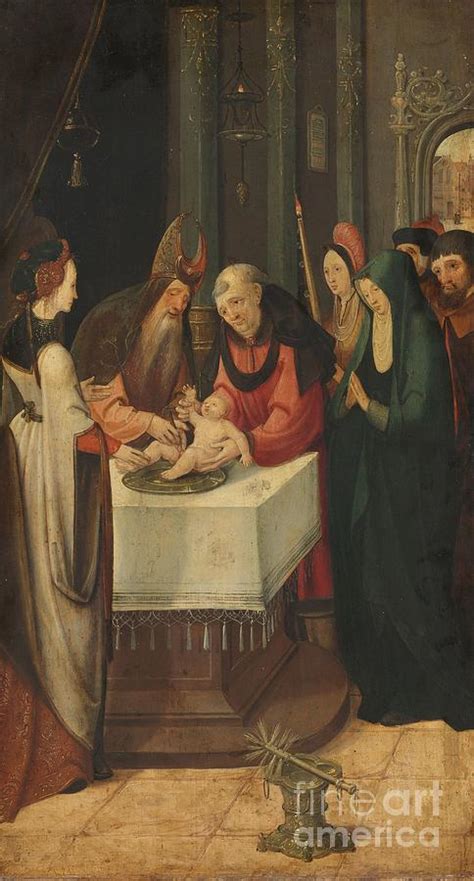 Circumcision Of Christ Left Wing Of An Altarpiece On Verso Is The