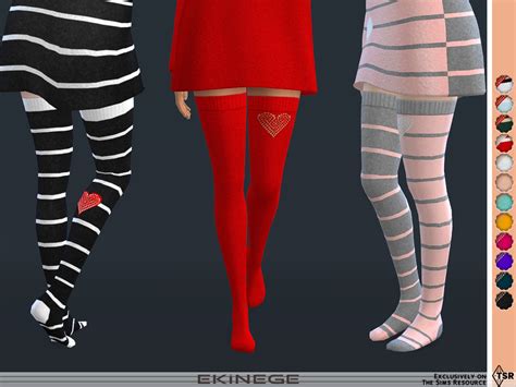 The Sims Resource Knit Thigh High Socks