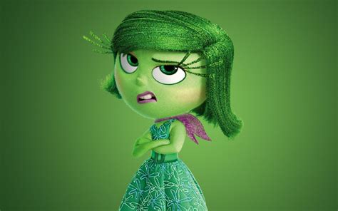 inside out disgust with green background hd wallpaper wallpaper flare