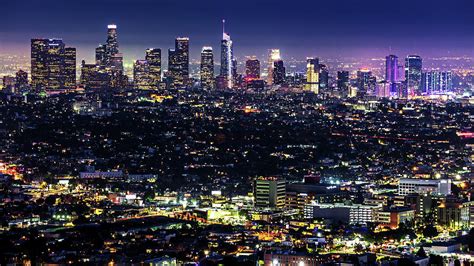 Los Angeles Skyline At Night I Photograph By Eric Gessmann Fine Art