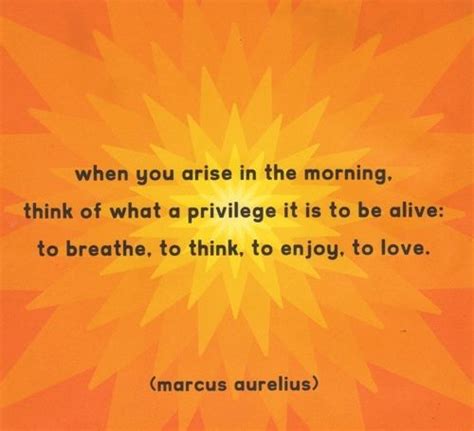 When You Arise In The Morning Think Of What A Privilege It Is To Be