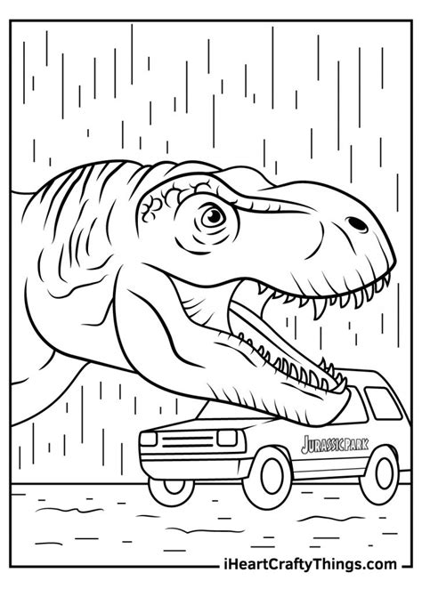 Printable Jurassic Park Coloring Pages Updated