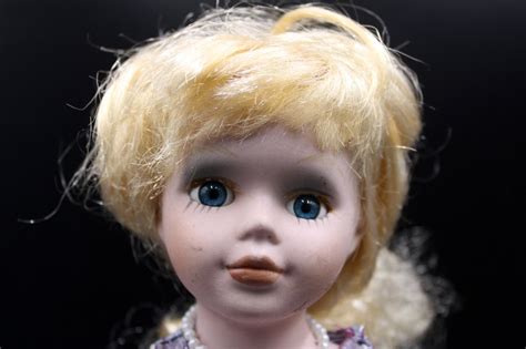 Vintage Porcelain Doll Blonde Porcelain Doll New Year T Etsy