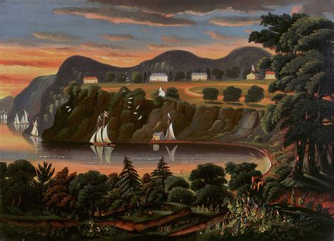 View Of Hudson River At West Point Painting By Thomas Chambers Fine