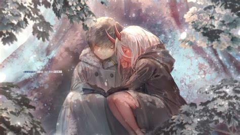 Zero two (darling in the franxx). Download 2560x1440 Darling In The Franxx, Zero Two, Hiro ...