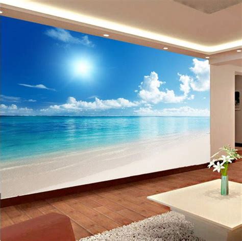 You can select images for computers, including laptops and other mobile devices such as tablets, smart phones and mobile phones, and even wallpapers for game consoles. 3D Calm Ocean Beach Blue Sky Wallpaper Mural Wall Art ...