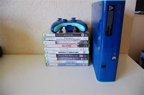 Limited Edition Blue Xbox 360 E Console Games Bundle In Norwich