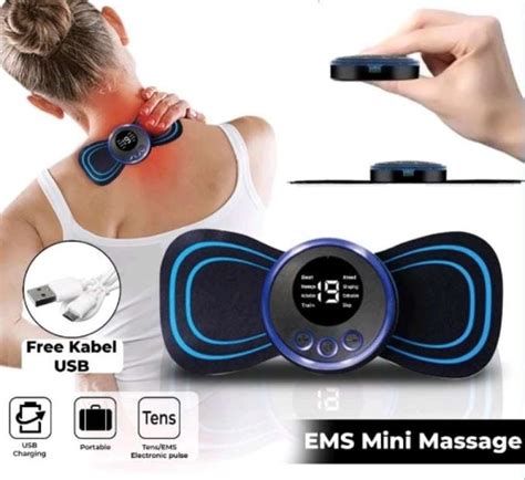 Jual Alat Pijat Terapi Punggung Pingang Tubuh Elektrik Portable Tempel Ems Mini Massage Di