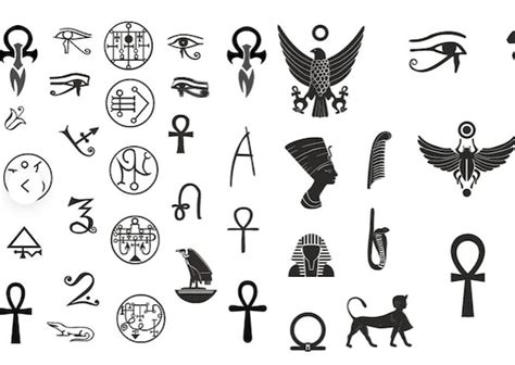 Egyptische SVG Symbolen Oud Egypte Svg Farao Symbolen Ankh Etsy Nederland