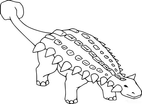 Gemakkelijke Ankylosaurus Kleurplaten Ankylosaurus Kleurplaten
