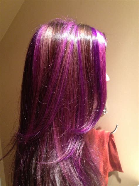 Purple And Pink Highlights Mermaid Hair Color Cool Hair Color Hair