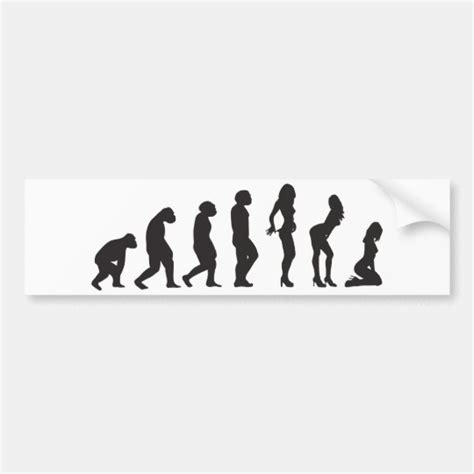 Evolution Of Women Funny Bumper Sticker