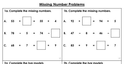 Missing Number Problems Varied Fluency Classroom Secrets