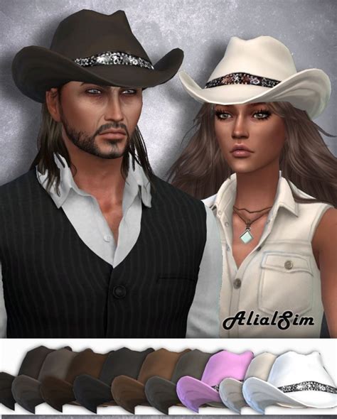 Lower Cowboy Hat At Alial Sim The Sims 4 Catalog