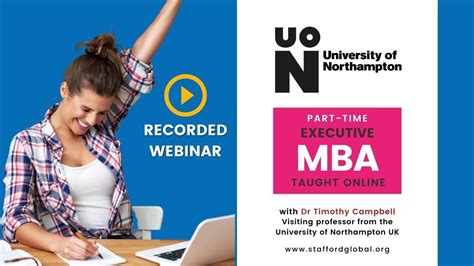University Of Northampton Executive Mba Webinar 2 November 2021 Youtube