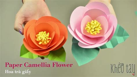 Paper Camellia Flower Instruction Creative Diy How To Make Paper