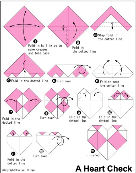 Money Origami Instructions For Beginners Origami Heart Folding