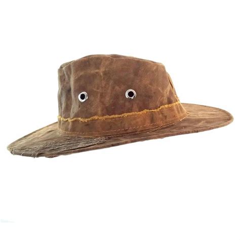 Adventure Hat Recycled Canvas Slouch Hat Indiana Jones Slouched