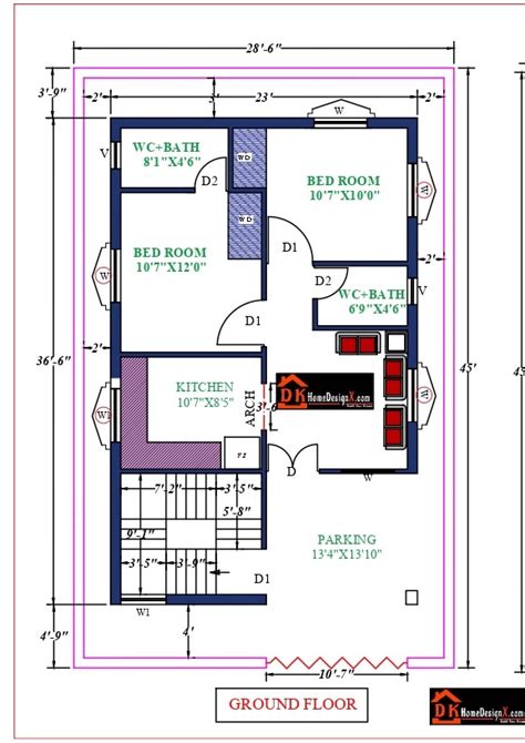 25x50 Affordable House Design Dk Home Designx E06