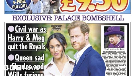 Newspaper Headlines Bombshell After Harry And Meghan Quit Bbc News
