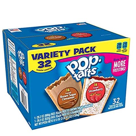 Pop Tarts Breakfast Toaster Pastries Flavored Variety Pack Frosted Brown Sugar Cinnamon Frosted