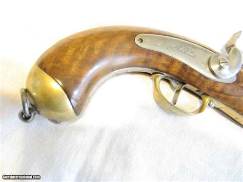 M R De Chatellerault French Naval Percussion Pistol For Sale