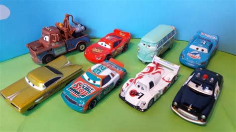 Disney Pixar Cars 8 Diecast Lightning Mcqueen Mater Sputter Stop