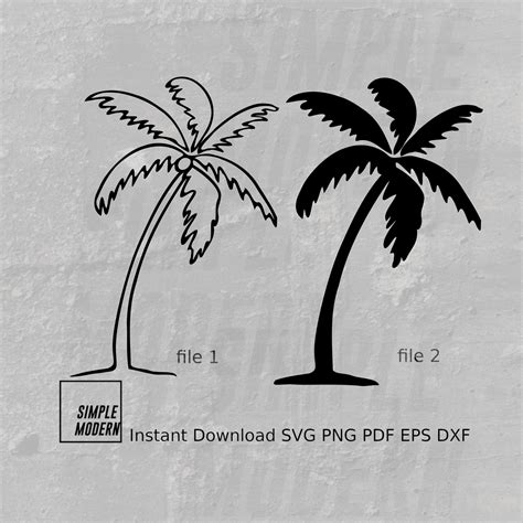 Simple Palm Tree Svg Simple Modern Svg